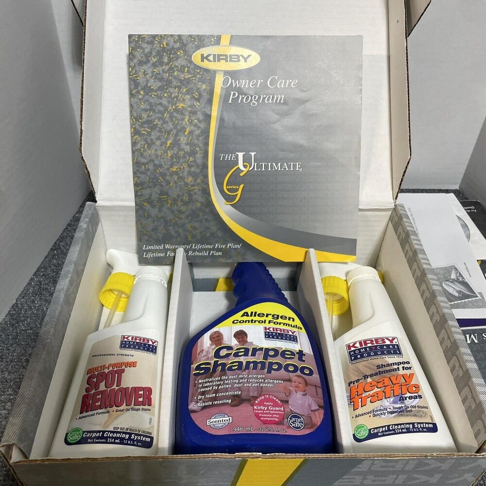 Vintage Kirby Ultimate G Starter Kit Carpet Shampoo Spot Remover Set NOS